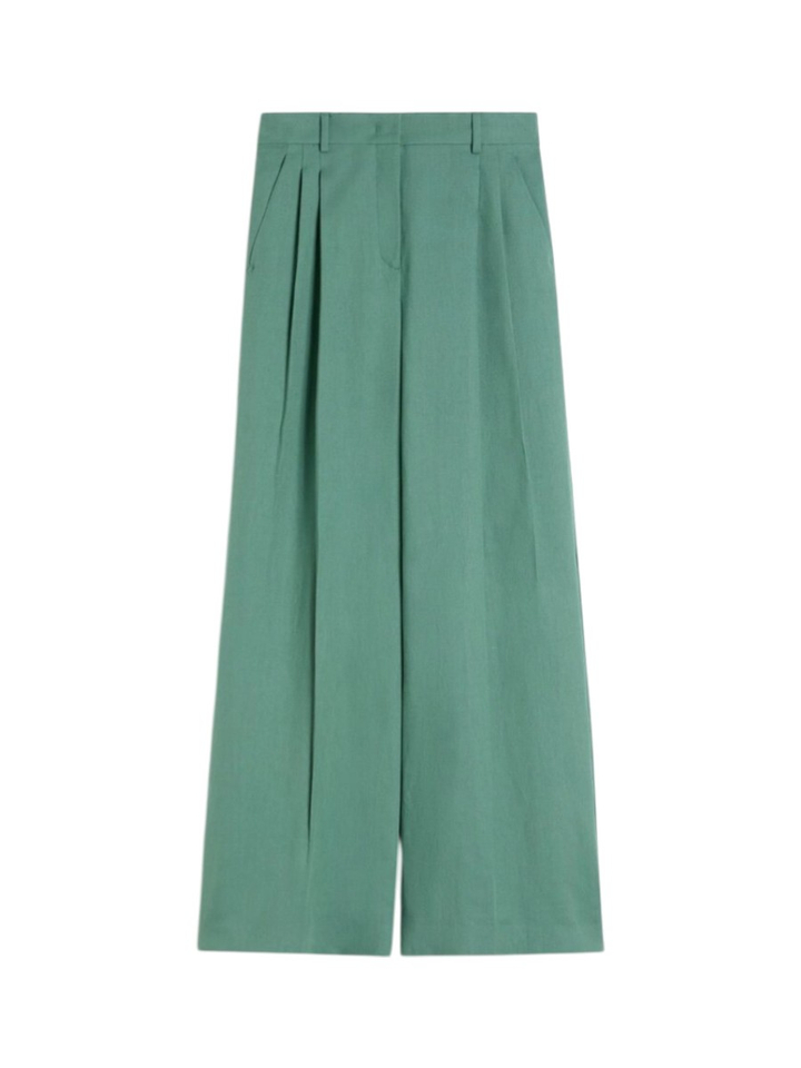 Groene wijde broek Veliero Max Mara Weekend 