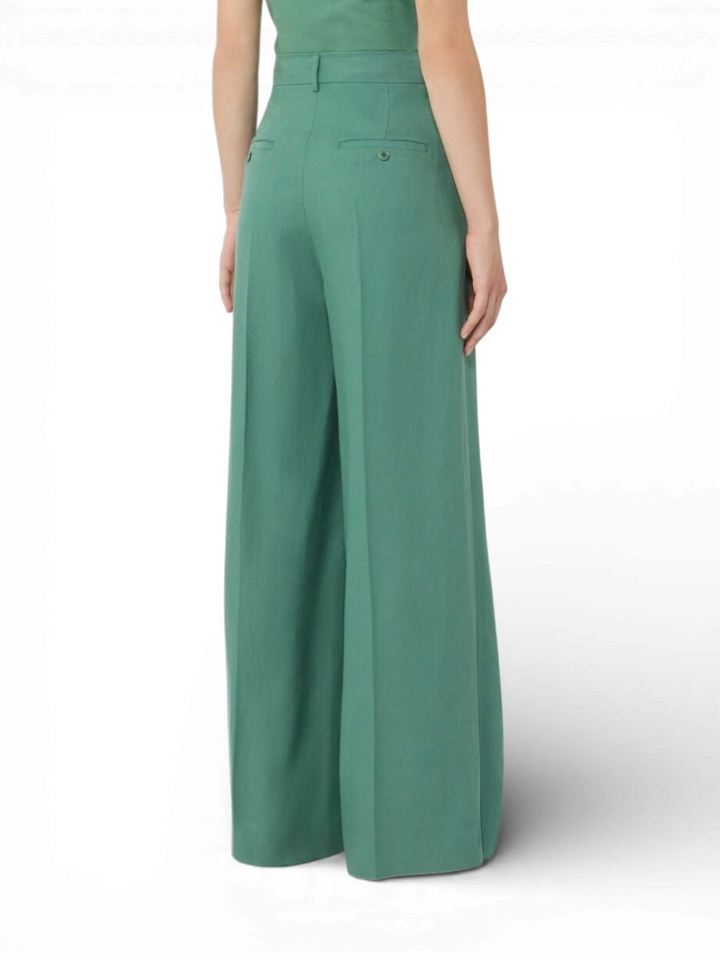 Groene wijde broek Veliero Max Mara Weekend 