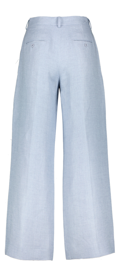 Blauwe linnen broek Max Mara Weekend