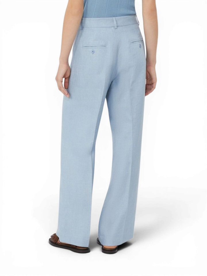 Blauwe linnen broek Max Mara Weekend