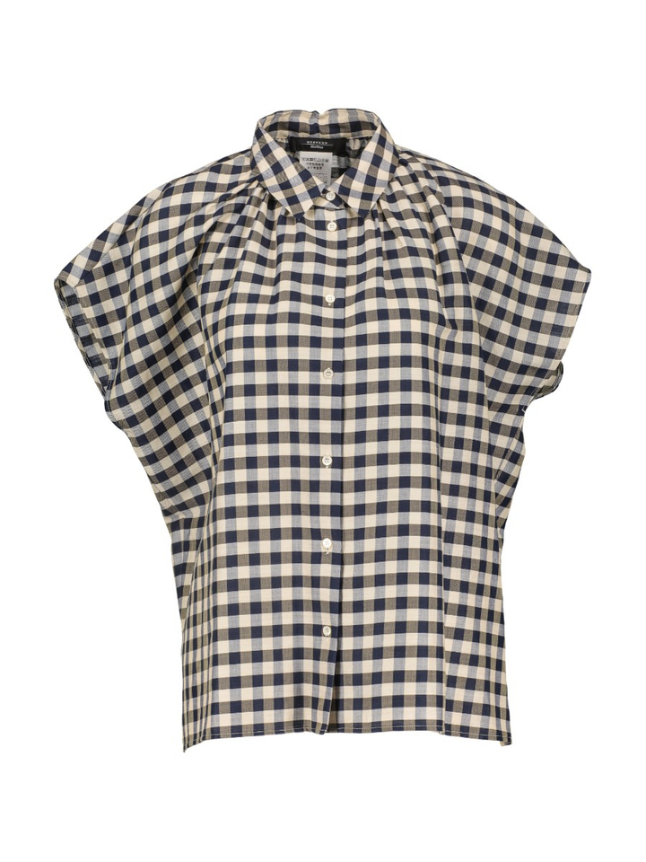 Blauw geruite blouse Strano Max Mara Weekend