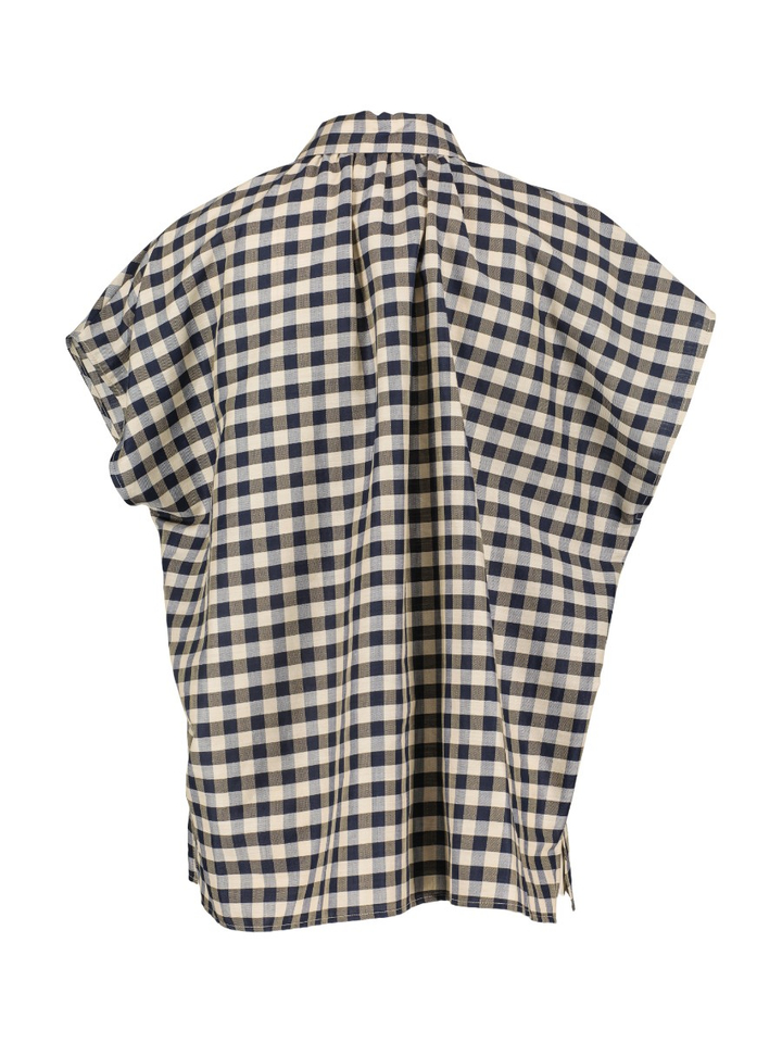 Blauw geruite blouse Strano Max Mara Weekend