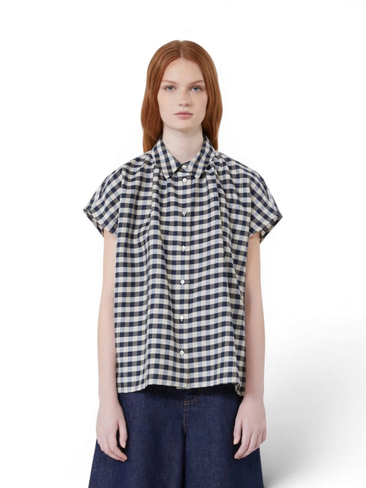 Blauw geruite blouse Strano Max Mara Weekend
