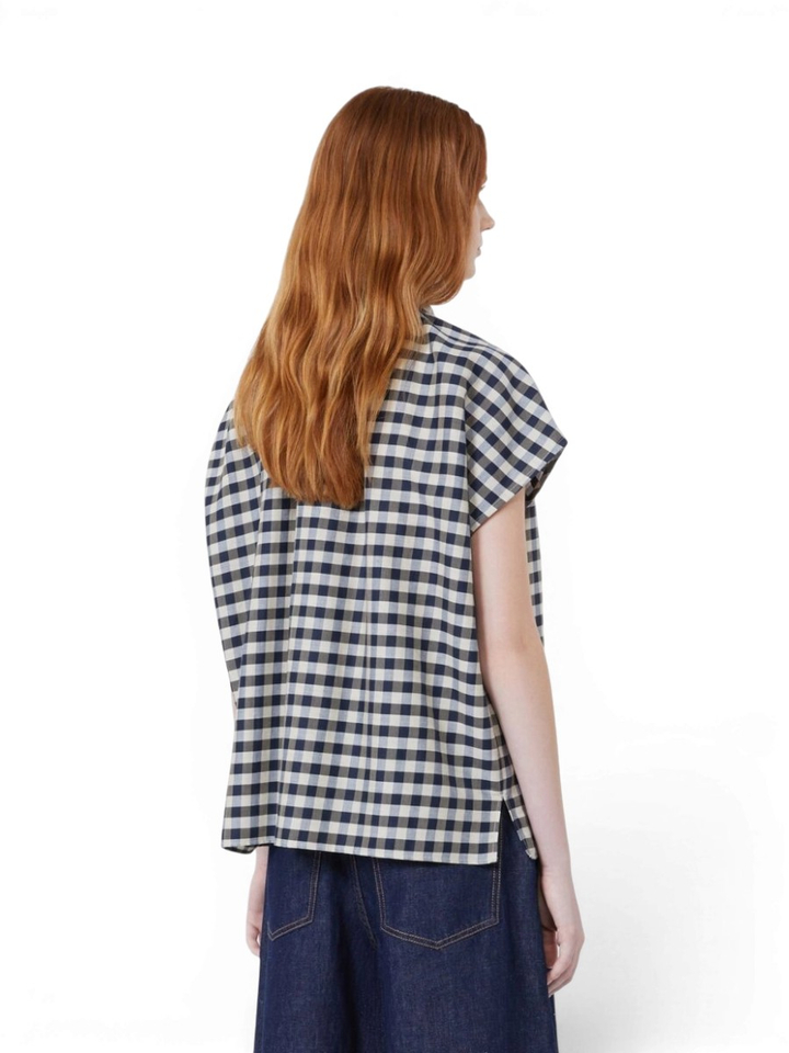Blauw geruite blouse Strano Max Mara Weekend