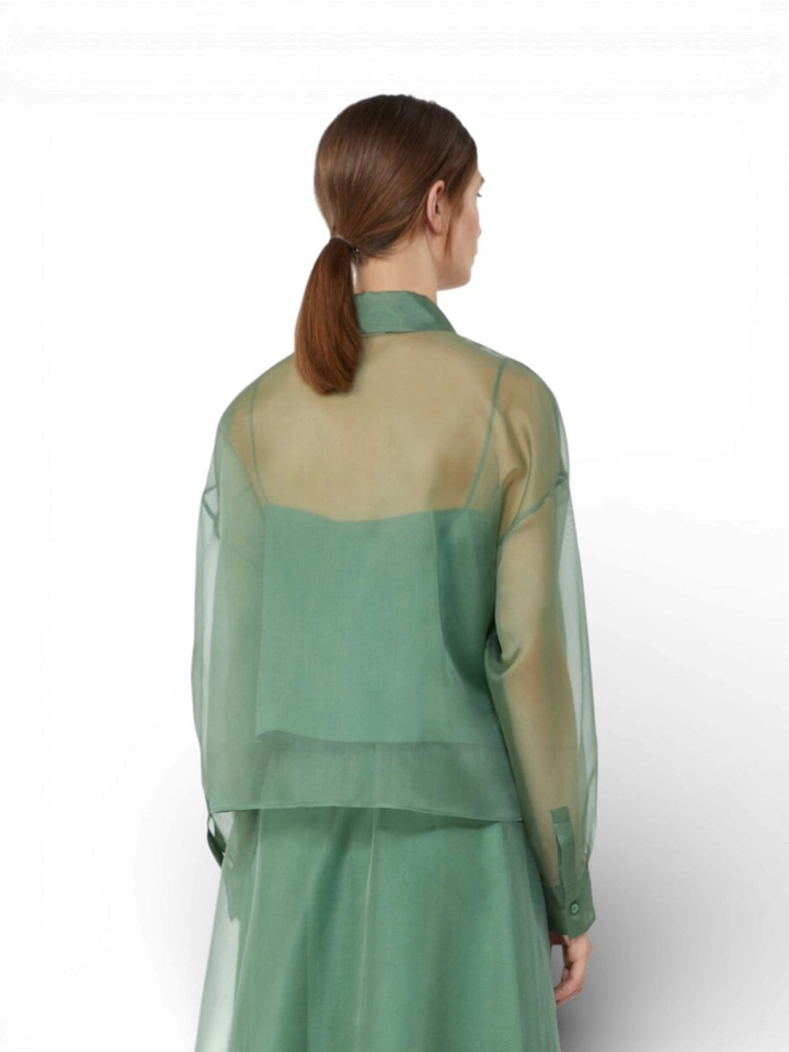 Groene zijde blouse Colomba Max Mara Weekend 