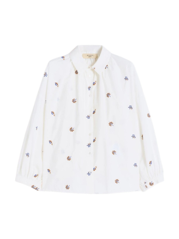 Witte blouse met bloemenprint Butterfly Max Mara Weekend 