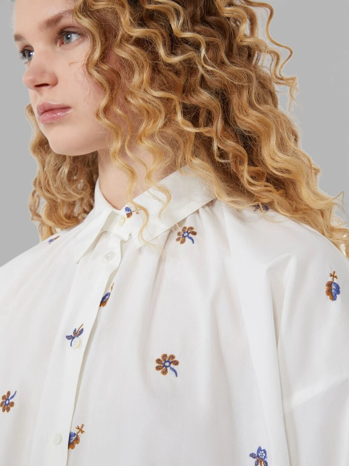 Witte blouse met bloemenprint Butterfly Max Mara Weekend 