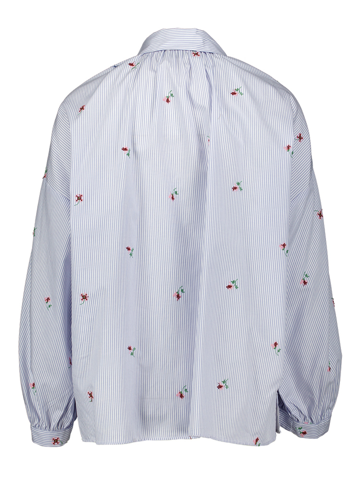 Gestreepte blouse met bloemendetail Butterfly Max Mara