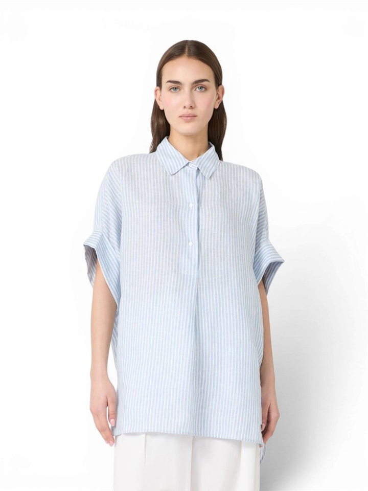 Gestreepte linnen blouse Verve Max Mara