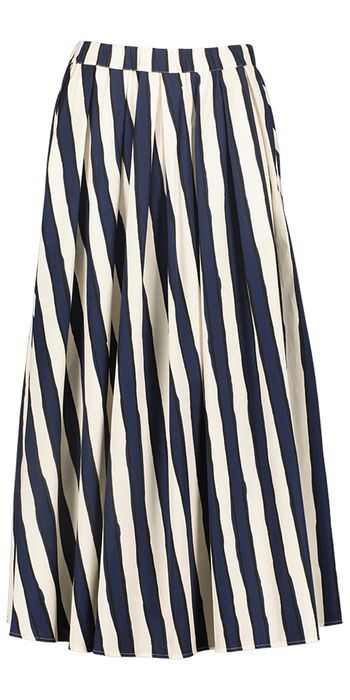 Blauwe gestreepte rok met elastiek Uyomo Max Mara
