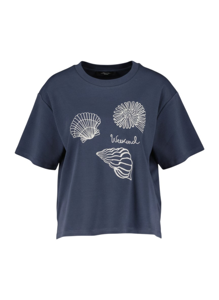 Donkerblauwe t-shirt met opdruk Sabato Max 