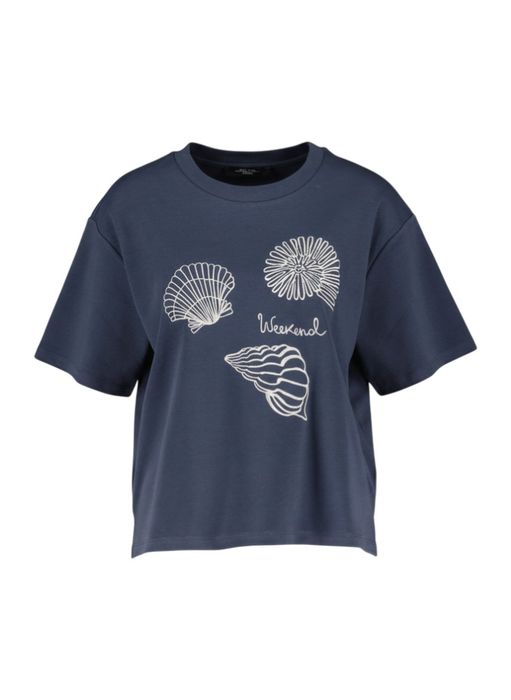 Donkerblauwe t-shirt met opdruk Sabato Max