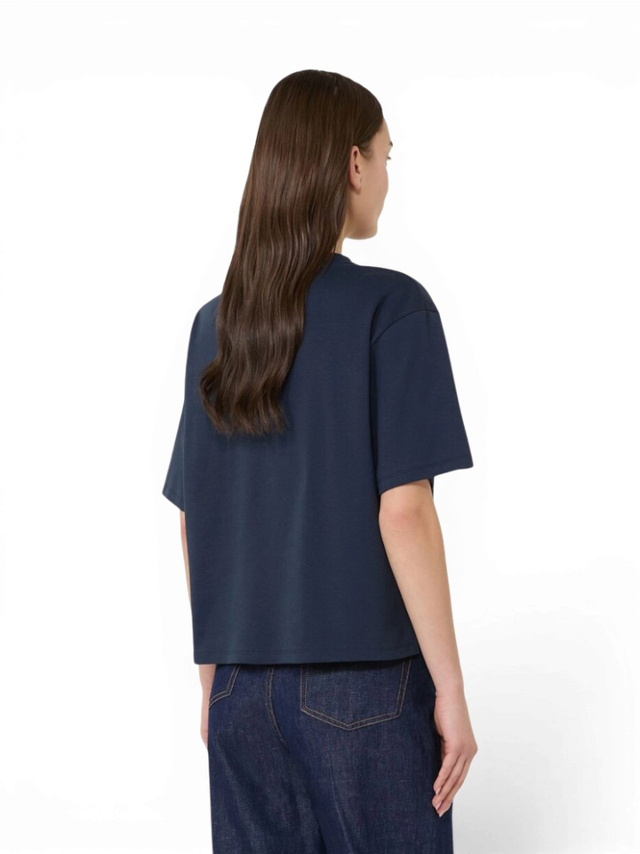 Donkerblauwe t-shirt met opdruk Sabato Max 