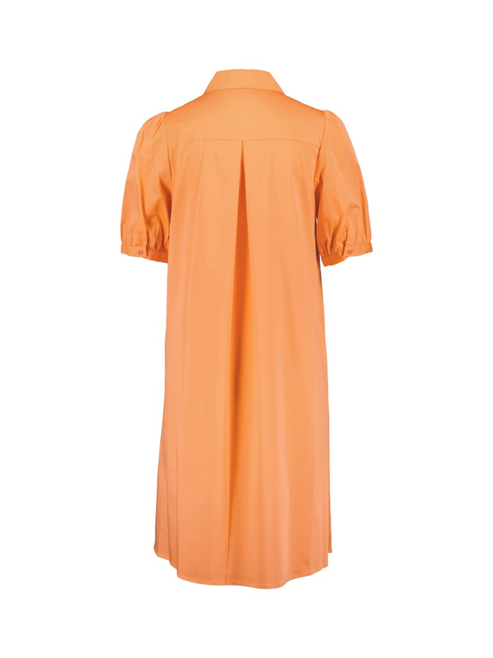 Fel oranje jurk met kraag Rabea Angoor 