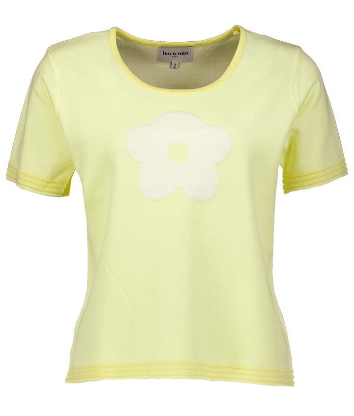 Gele twinset Leo&Ugo 