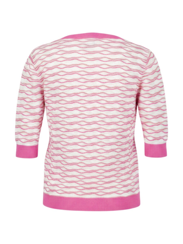 Multicolor trui met ronde hals Leo&Ugo 