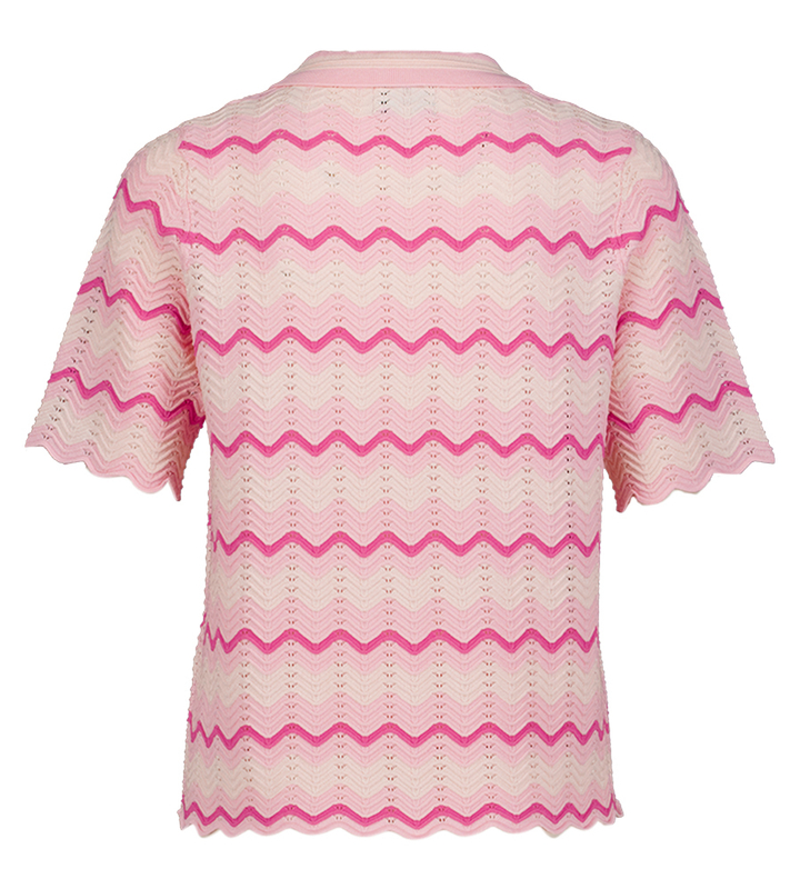 Roze polo met drukknopen Leo & Ugo