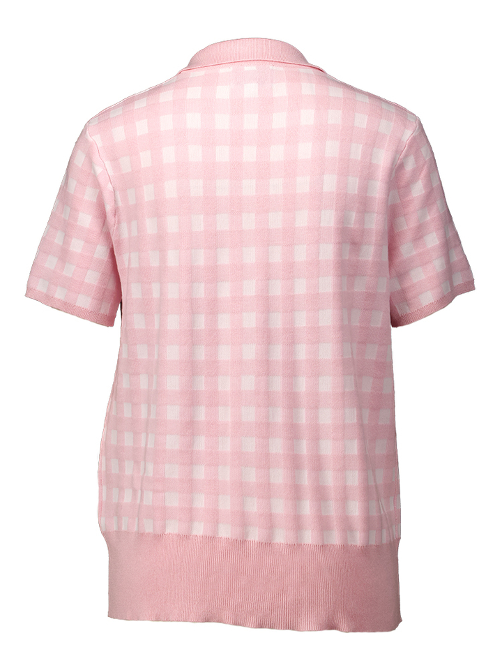 Roze geruiten polo Leo & Ugo