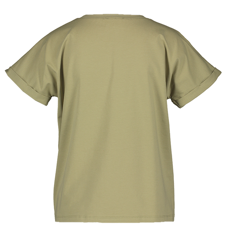 Groene t-shirt met palmboom detail Tej Leo & Ugo