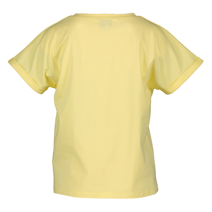 Gele t-shirt met palmboom detail Tej Leo & Ugo