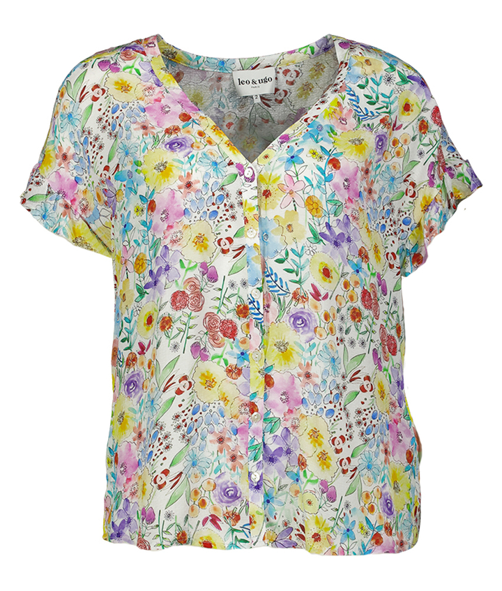 Blouse met bloemenprint Tes Leo & Ugo