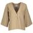 Beige pull met gouden knoopsluiting Leo & Ugo