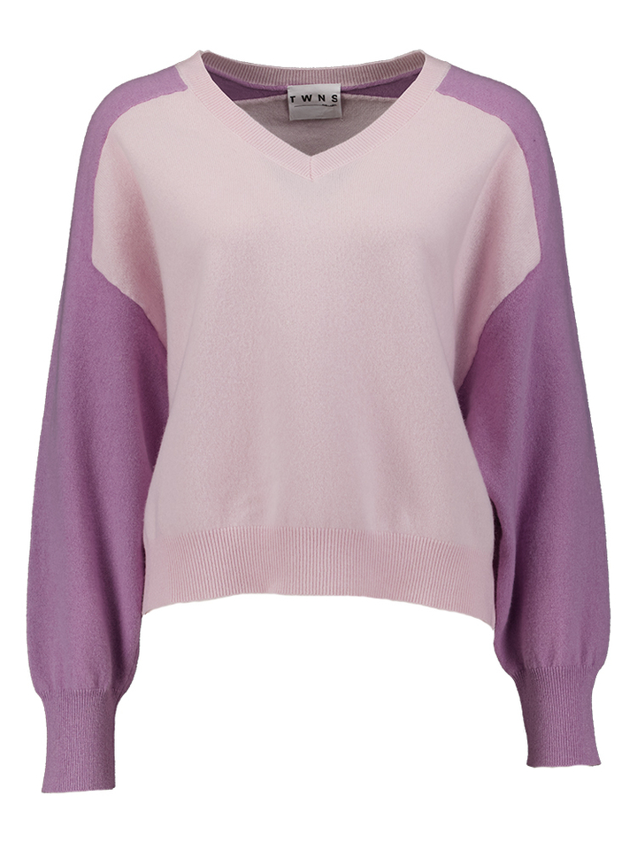 Roze paarse trui met v-hals Wheatridge TWNS
