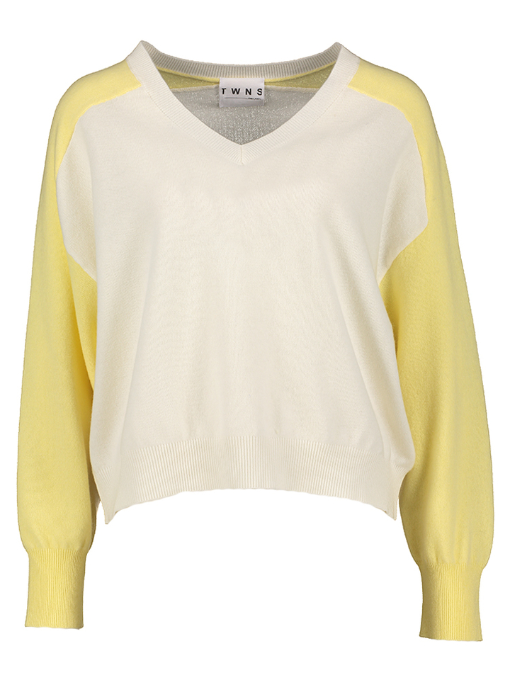 Gele trui met V-hals Wheatridge TWNS