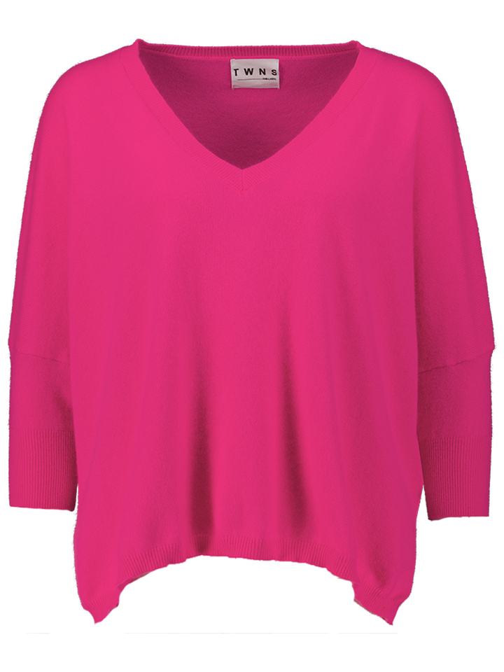 Fel roze wollen trui Jefferson TWNS