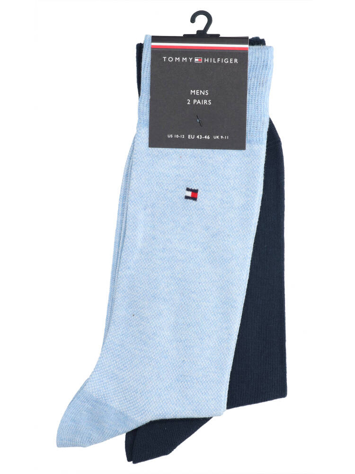 Light blue melange duo pack sokken Tommy Hilfiger