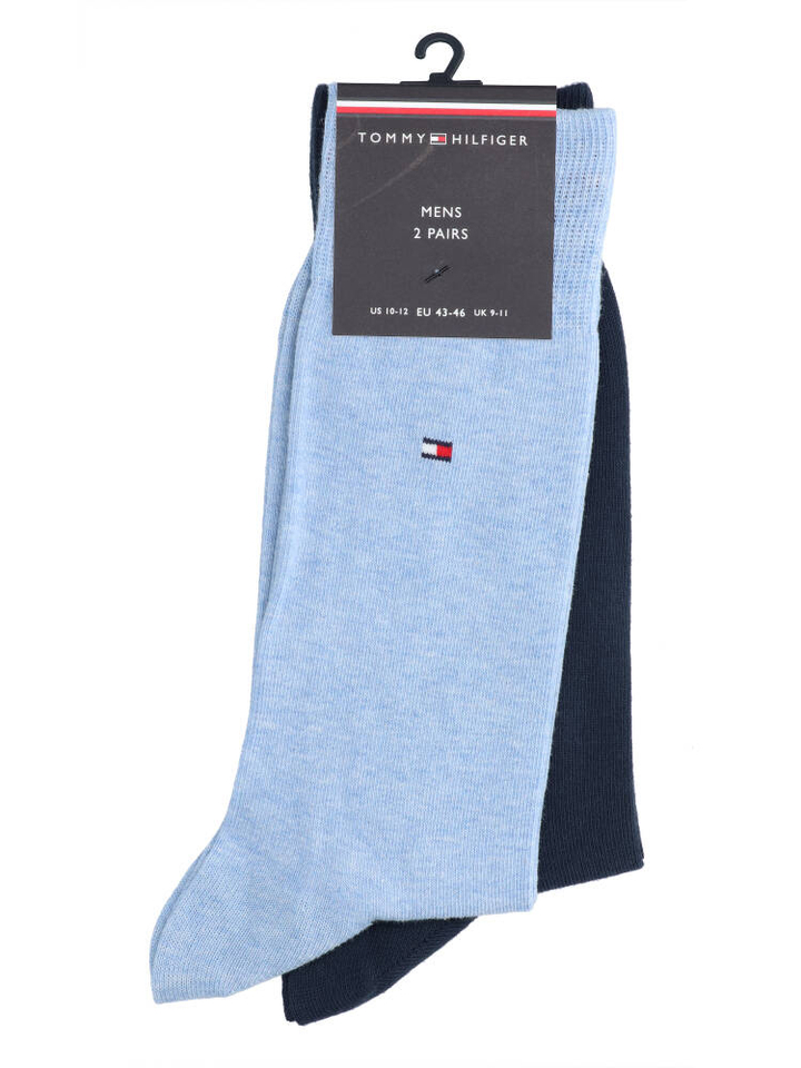 Light blue melange sokken duo pack Tommy Hilfiger 
