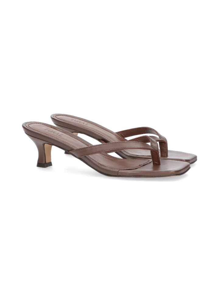 Napa iris coffee brown sandalen met hak Rocia Toral