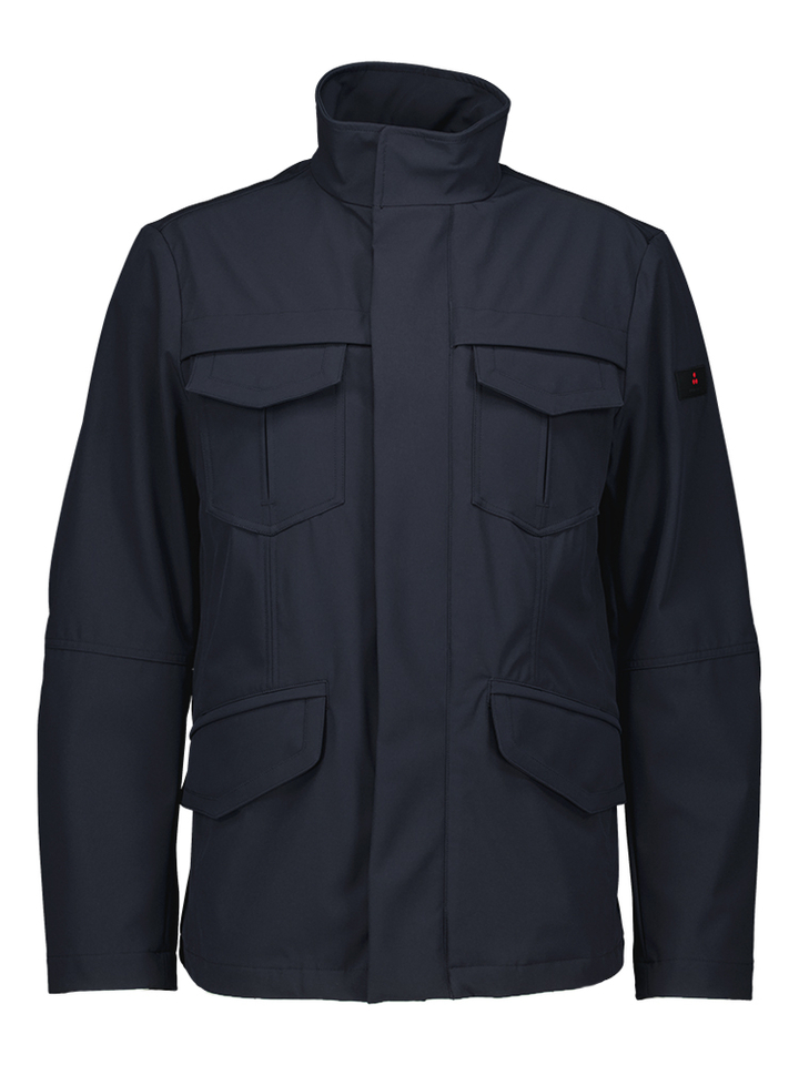 Donkerblauwe jas met rechtopstaande kraag Metal Peuterey