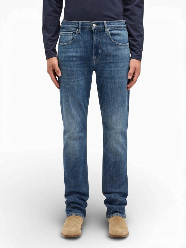 Blauwe straight fit jeans Straight High Point For All Mankind 