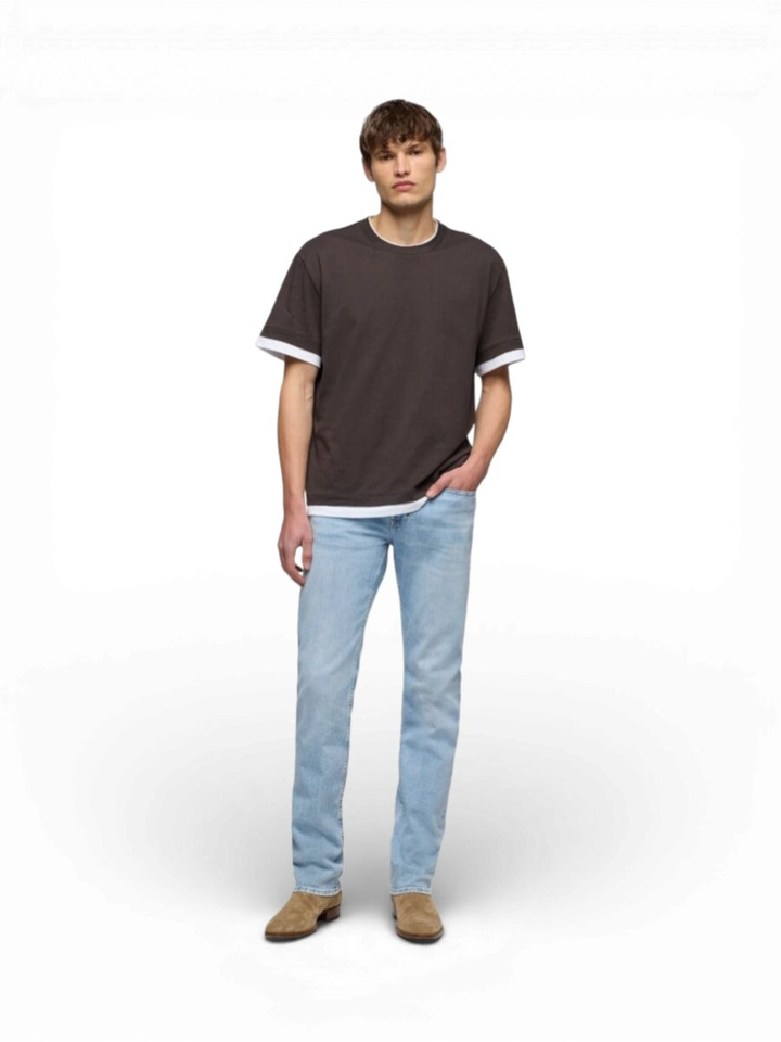 Lichtblauwe straight jeans Miramar For All Mankind