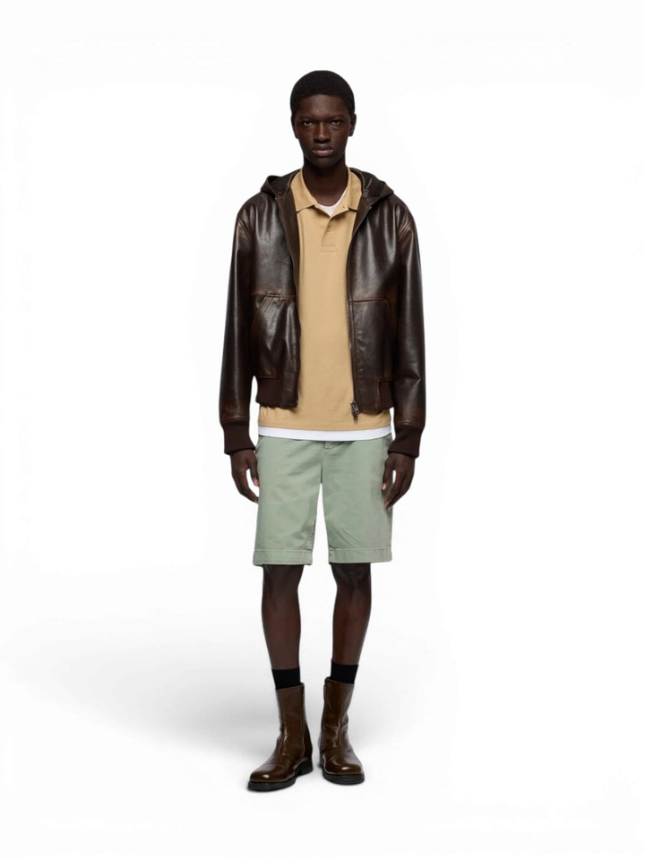 Groene geklede short Sateen Leaf For All Mankind