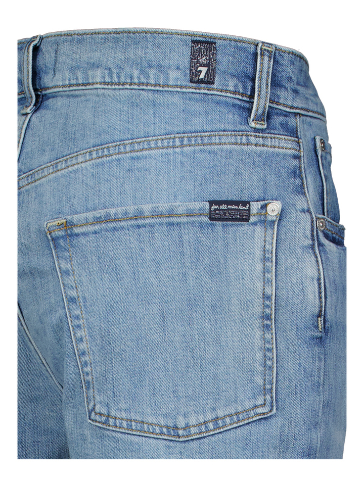 Blauwe jeans short For All Mankind 