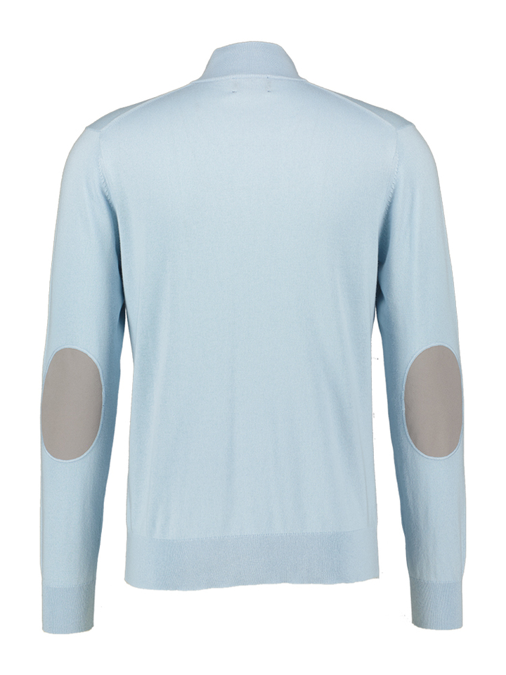 Lichtblauwe sweater met rits Hackett 