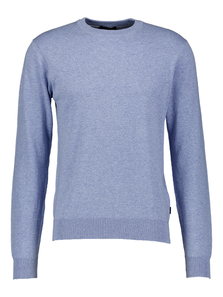 Blauwe trui met linnen Hackett