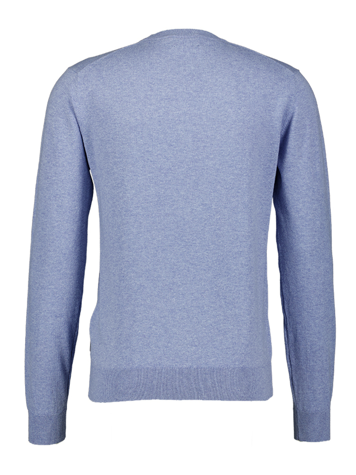 Blauwe trui met linnen Hackett