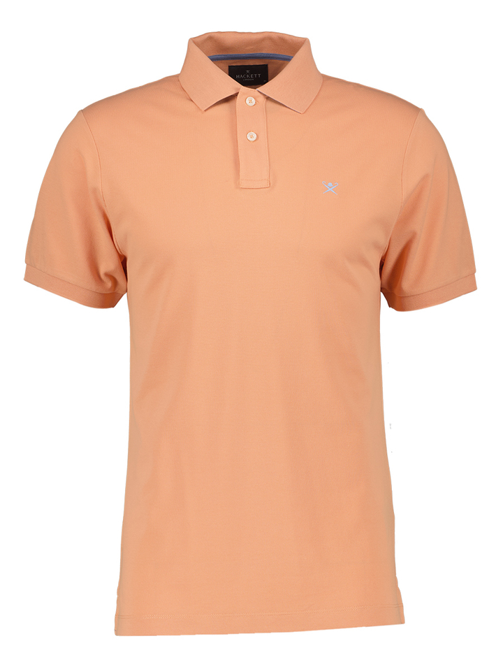 Oranje polo met knoopsluiting Hackett