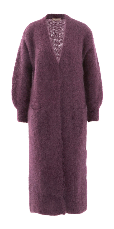 Bordeaux lange gilet Alma Giul 