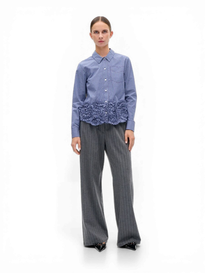 Blauwe geruiten blouse Mariel Baum Und Pferdgarten 