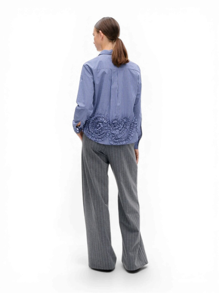 Blauwe geruiten blouse Mariel Baum Und Pferdgarten 