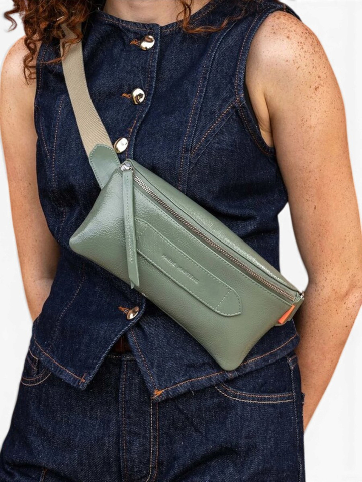 Sage green heuptas coachella patent Marie Martens 