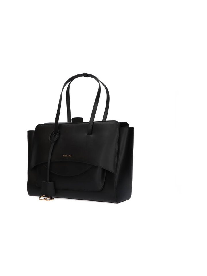 Zwarte handtas Flap L Hidesins