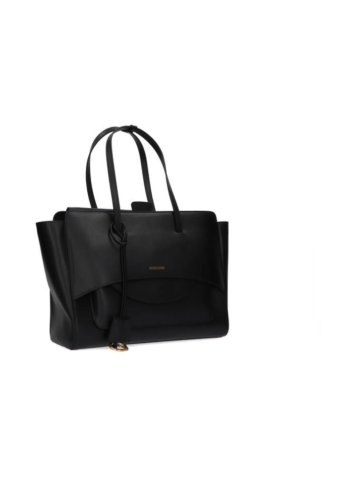 Zwarte handtas Flap L Hidesins
