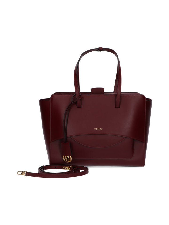 Wine bordeaux handtas Flap L Hidesins