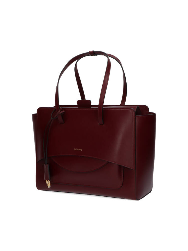 Wine bordeaux handtas Flap L Hidesins