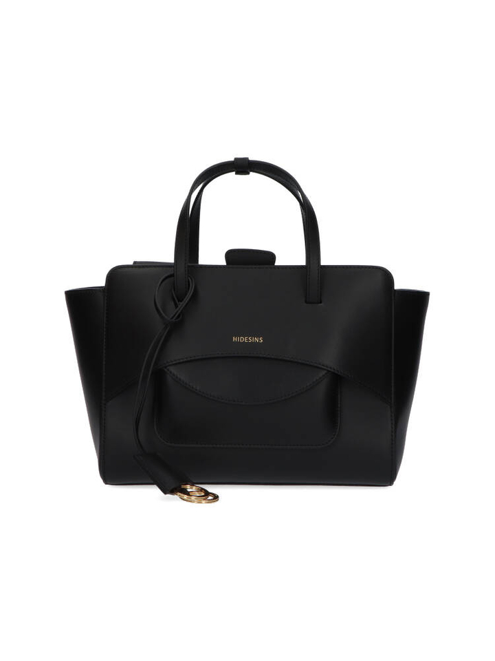 Zwarte handta Flap M Hidesins 